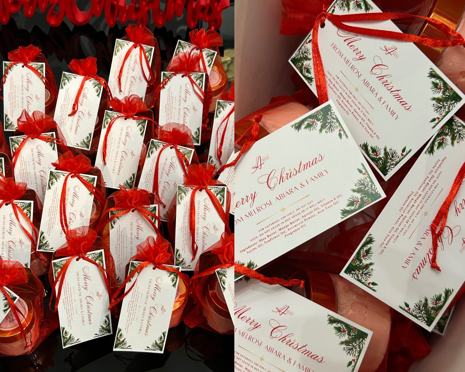 Red Party Favors for Christmas Party by Abiara Skin